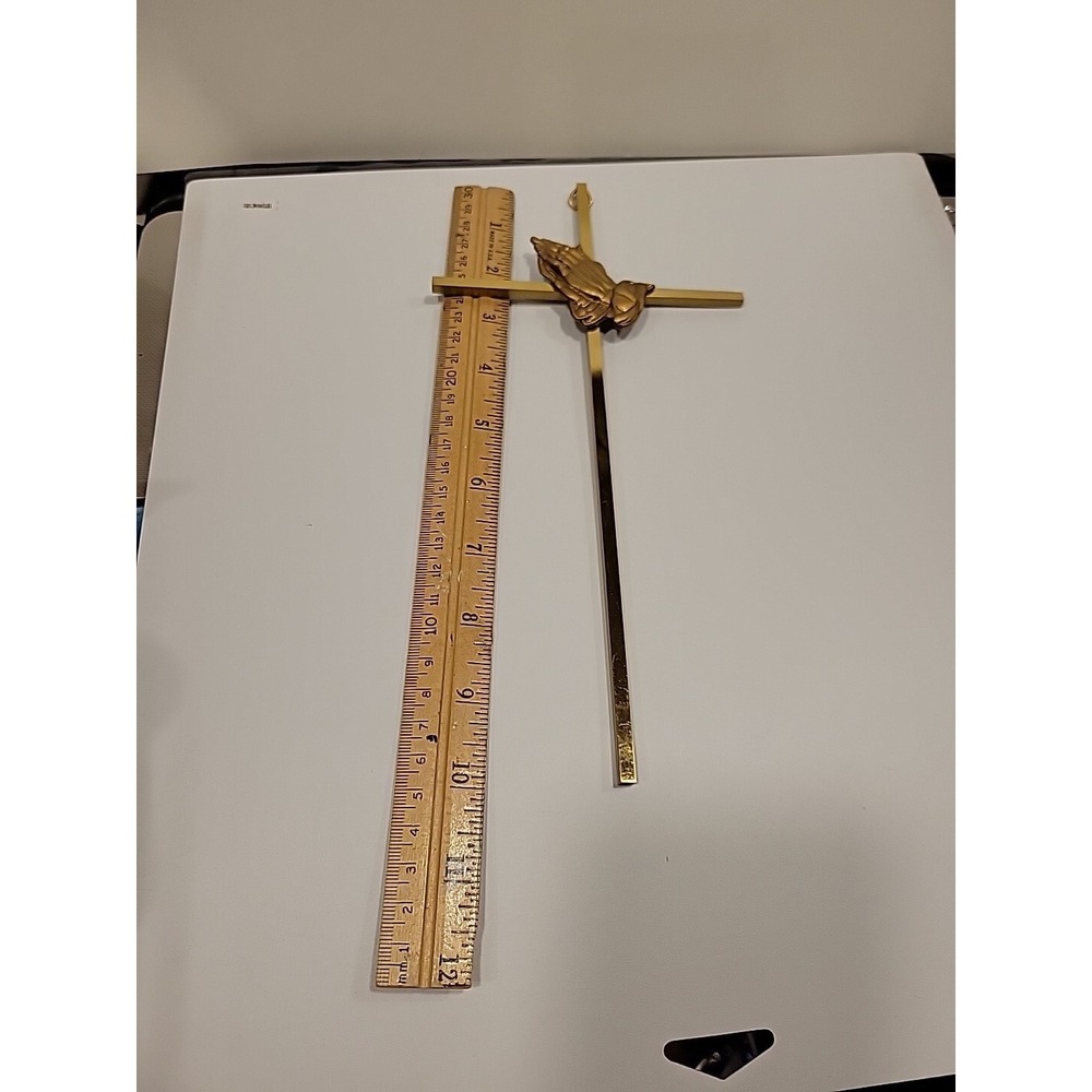 PRAYING HANDS  WALL CROSS  10"